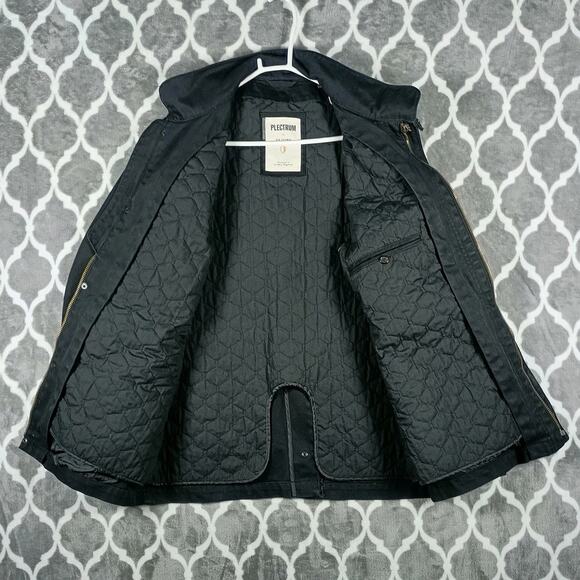 Ben Sherman Plectrum Jacket Mens XL Black Hooded Quilted Lined Field Coat - Picture 2 of 11